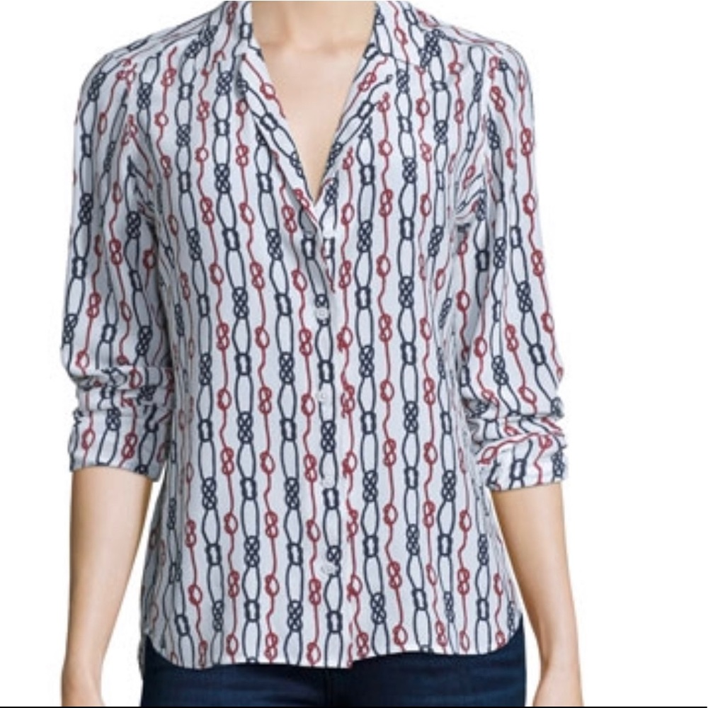Equipment silk button up